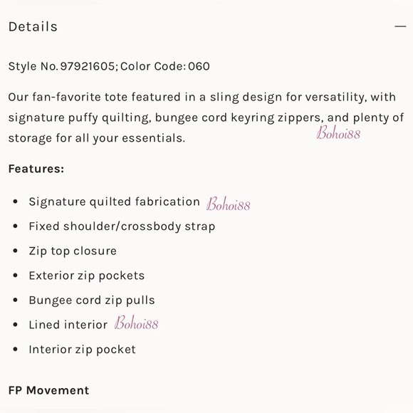 NEW Free People Quilted Baby Carryall Sling Bag - Picture 6 of 13